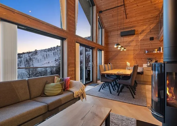 Panoramahytte Med Jacuzzi Og Spektakulaer Fjellutsikt